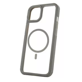   Mag Rim Case Samsung S921 Galaxy S24 (2024) átlátszó TPU/PC MagSafe tok szürke kerettel