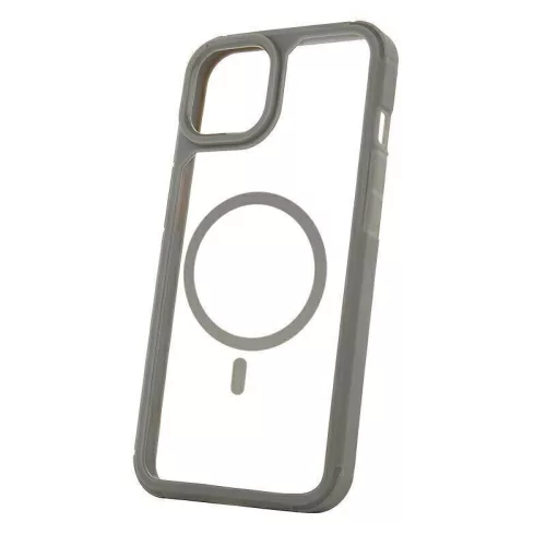 Mag Rim Case Samsung S921 Galaxy S24 (2024) átlátszó TPU/PC MagSafe tok szürke kerettel