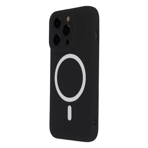 Silicon Mag Case Apple iPhone 16 (6.1) kameravédős szilikon tok fekete
