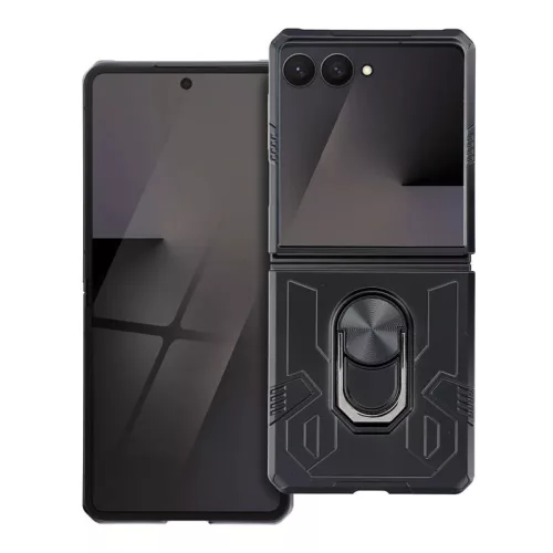 Armor Case Samsung Galaxy Z Flip 7 ütésálló szilikon/műanyag tok fekete