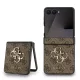 Guess PU 4G Metal Logo Samsung F766B Galaxy Z Flip 7 hátlapvédő tok barna (GUHCZF74GMGBR)