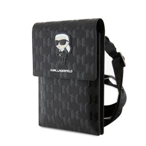   Karl Lagerfeld Saffiano Ikonik NFT Monogram válltáska fekete (KLWBSAKHPKK)