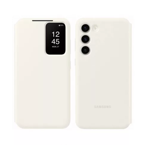 Samsung Smart Clear View S916 Galaxy S23 Plus gyári krém könyvtok (EF-ZS916CUEGWW)