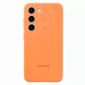   Samsung S916 Galaxy S23 Plus gyári narancssárga hátlapvédő szilikon tok (EF-PS916TOEGWW)