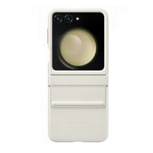 Samsung Galaxy Z Flip 5 gyári krém hátlapvédő ökobőr tok (EF-VF731PUEGWW)