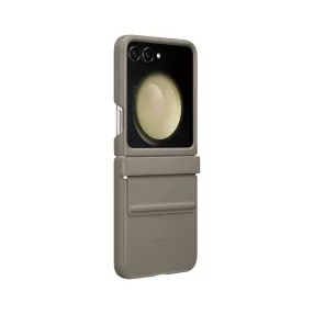   Samsung Galaxy Z Flip 5 gyári etoupe hátlapvédő ökobőr tok (EF-VF731PAEGWW)