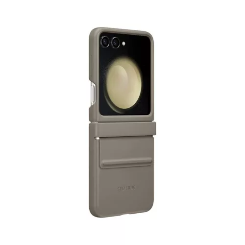 Samsung Galaxy Z Flip 5 gyári etoupe hátlapvédő ökobőr tok (EF-VF731PAEGWW)