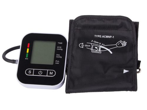 Elektronikus felkaros vérnyomásmérő LCD kijelzővel – pulzusmérés, aritmiajelzés, akkumulátoros