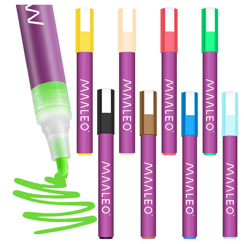 Akril markerek - 8 darabos készlet Maaleo 27052