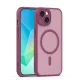 Mag Matt Apple iPhone 15 (6.1) MagSafe TPU/PC tok beépített mágneses gyűrűvel, bordó