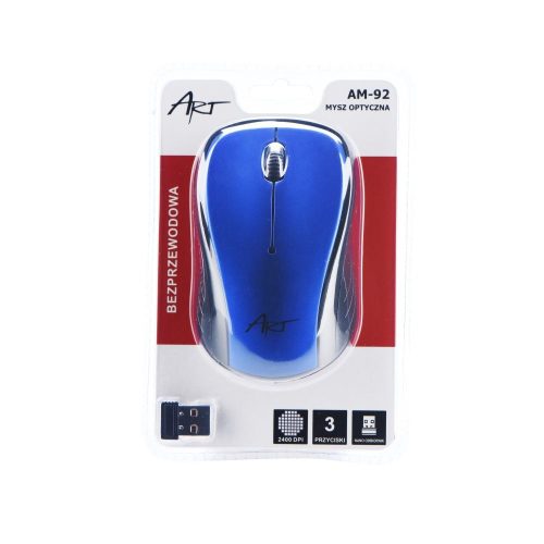 Art Optical AM-92 Vezeték nélküli egér USB csatlakozós kék