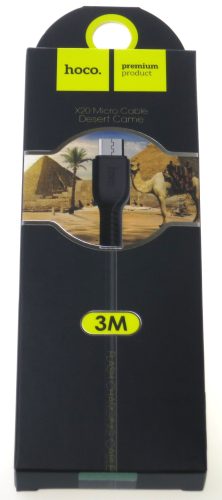 Hoco X20 Micro USB Adat- és töltőkábel fekete