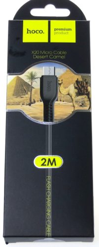 Hoco X20 Micro USB Adat- és töltőkábel 2 méter fekete