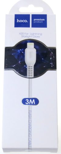Hoco X20 iPhone Lightning Adat- és töltőkábel 3 méter fehér