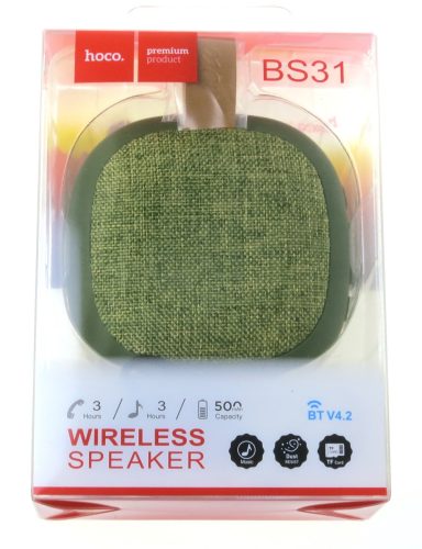 Hoco vezeték nélküli Bluetooth hangszóró BS31 zöld