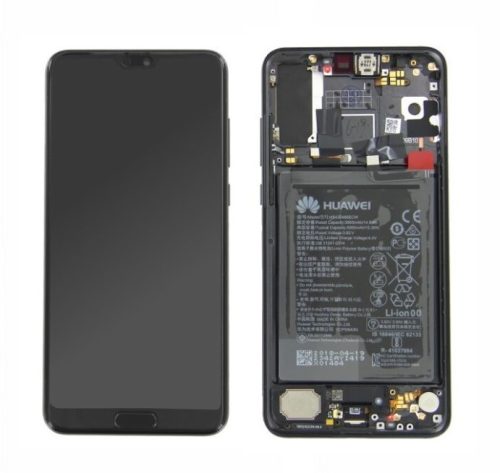 Huawei P20 Pro Komplett LCD kijelző érintőpanellel kerettel és akkumulátorral fekete