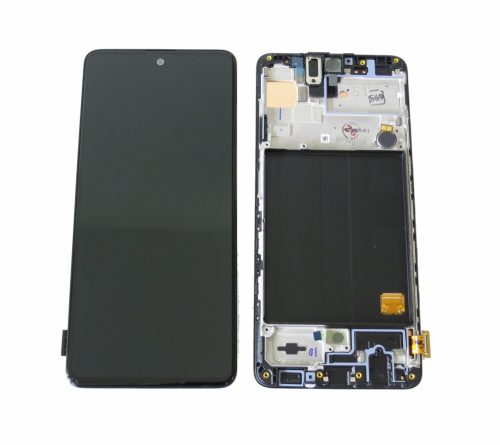 Samsung Galaxy A51 SM-A515F lcd kijelző érintőpanellel és előlapi panellel fekete (GH82-21669A)