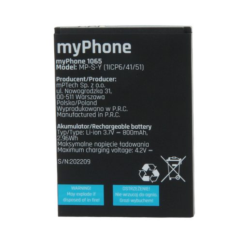 myPhone 1065 / 1062 akkumulátor Li-ion