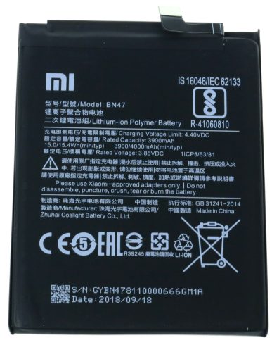 Xiaomi Mi A2 Lite akkumulátor BN47