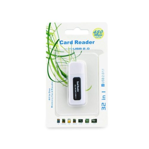 Titanium USB Memóriakártya olvasó SDHC / SD / MMC / RS-MMC / Mini-SD (adapter) / Micro SD (adapter) / TF (adapter) / XD / MS / MS DUO / MS Pro DUO 2.0 fekete