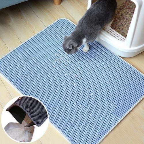 Kilépő szőnyeg macskaalomhoz világoskék