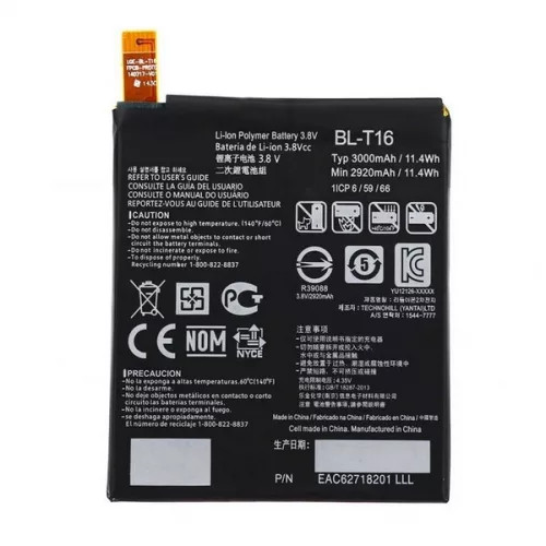 LG G Flex 2 H955 akkumulátor (BL-T16) Li-Ion 3000mAh