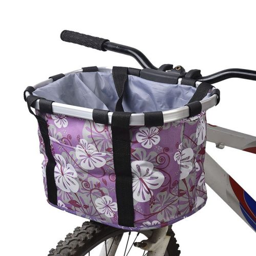 Vízálló biciklikosár virágmintás