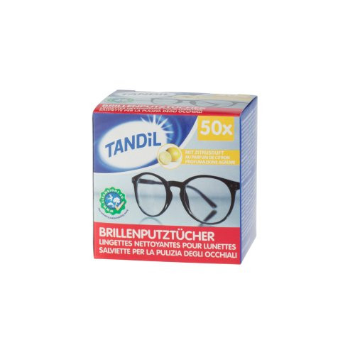 TANDIL Szemüvegtisztító kendő, 50 darab/csomag