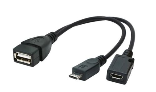 Gembird USB A - USB micro B F / M adatkábel 0.15m OTG fekete A-OTG-AFBM-04